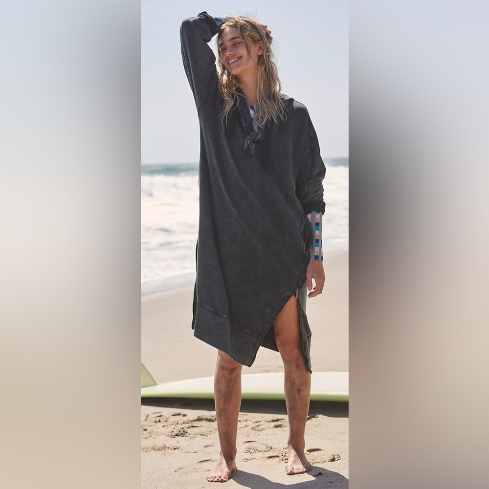 FP Movement Spur of the Moment solid Hoodie Black XS oversized - Picture 2 of 15